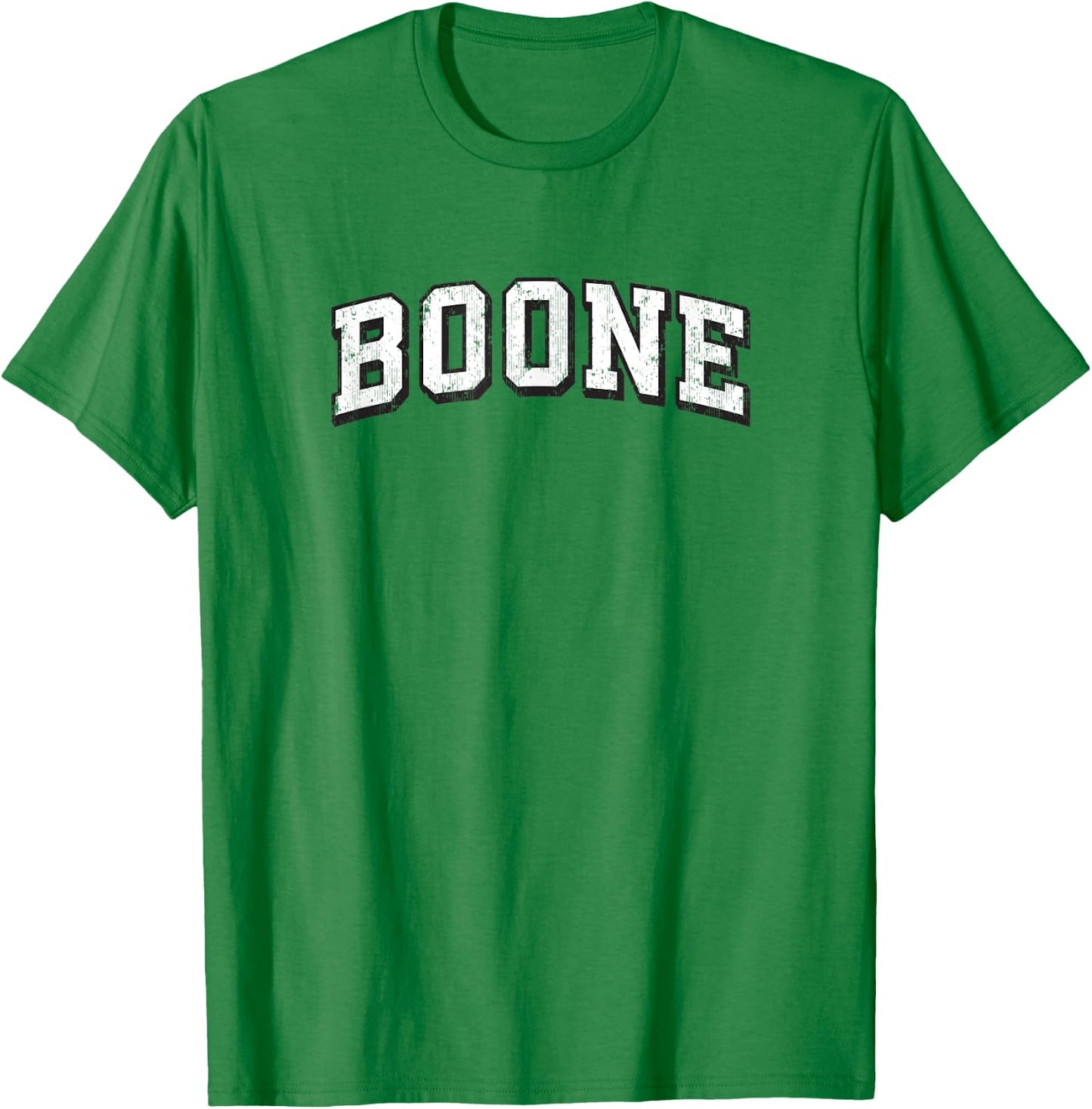 Boone North Carolina Vintage Athletic Sports B&W Print T-Shirt - T-Shirt | Irish Green