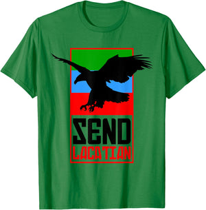 Dagestan Eagle. Dagestan Send Location T-Shirt - T-Shirt | Irish Green