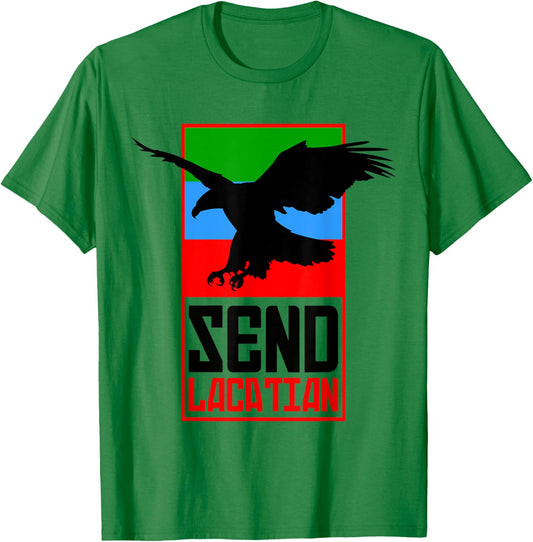 Dagestan Eagle. Dagestan Send Location T-Shirt - T-Shirt | Irish Green