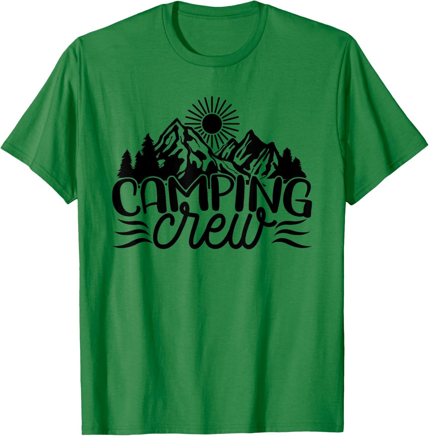 Camping Crew, Matching, Family, Men Women Kids Nature Camper T-Shirt - T-Shirt | Irish Green