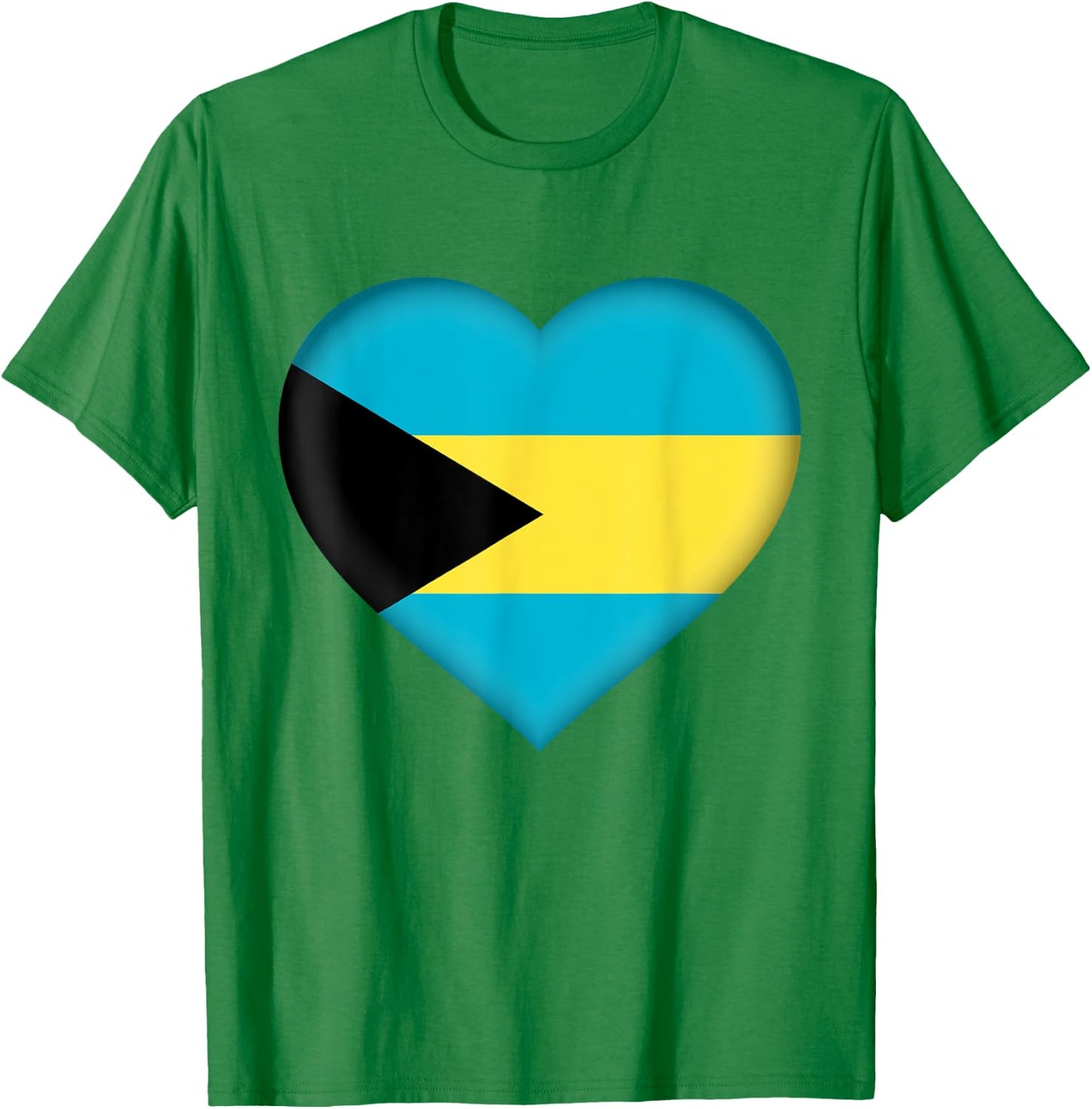 I Love Bahamas | Bahamian Flag Heart Outfit T-Shirt - T-Shirt | Irish Green