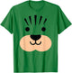 Halloween Tiger Lion Leopard Face Costume Shirt Boys, Girls T-Shirt - T-Shirt | Irish Green
