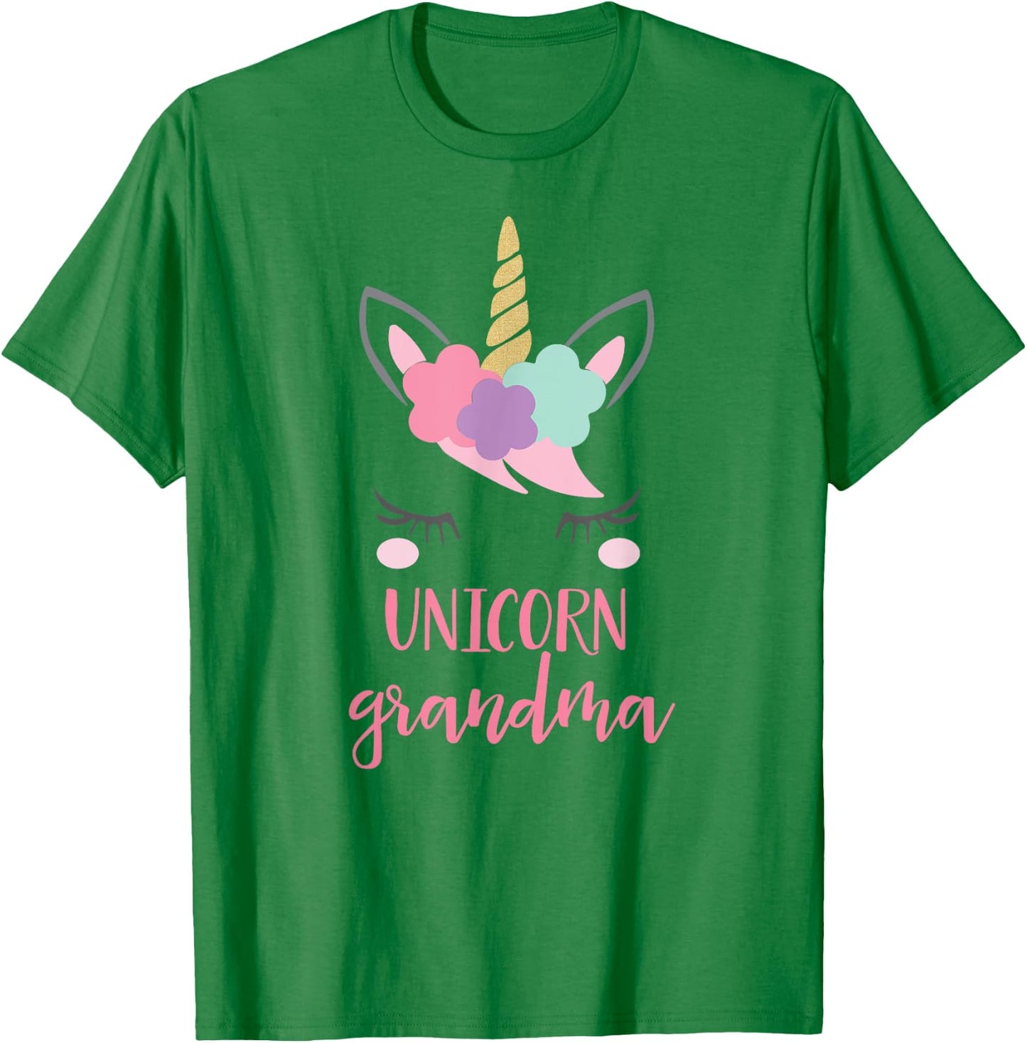 Unicorn Grandma Shirt, Grandma of the Birthday Girl Gift T-Shirt - T-Shirt | Irish Green