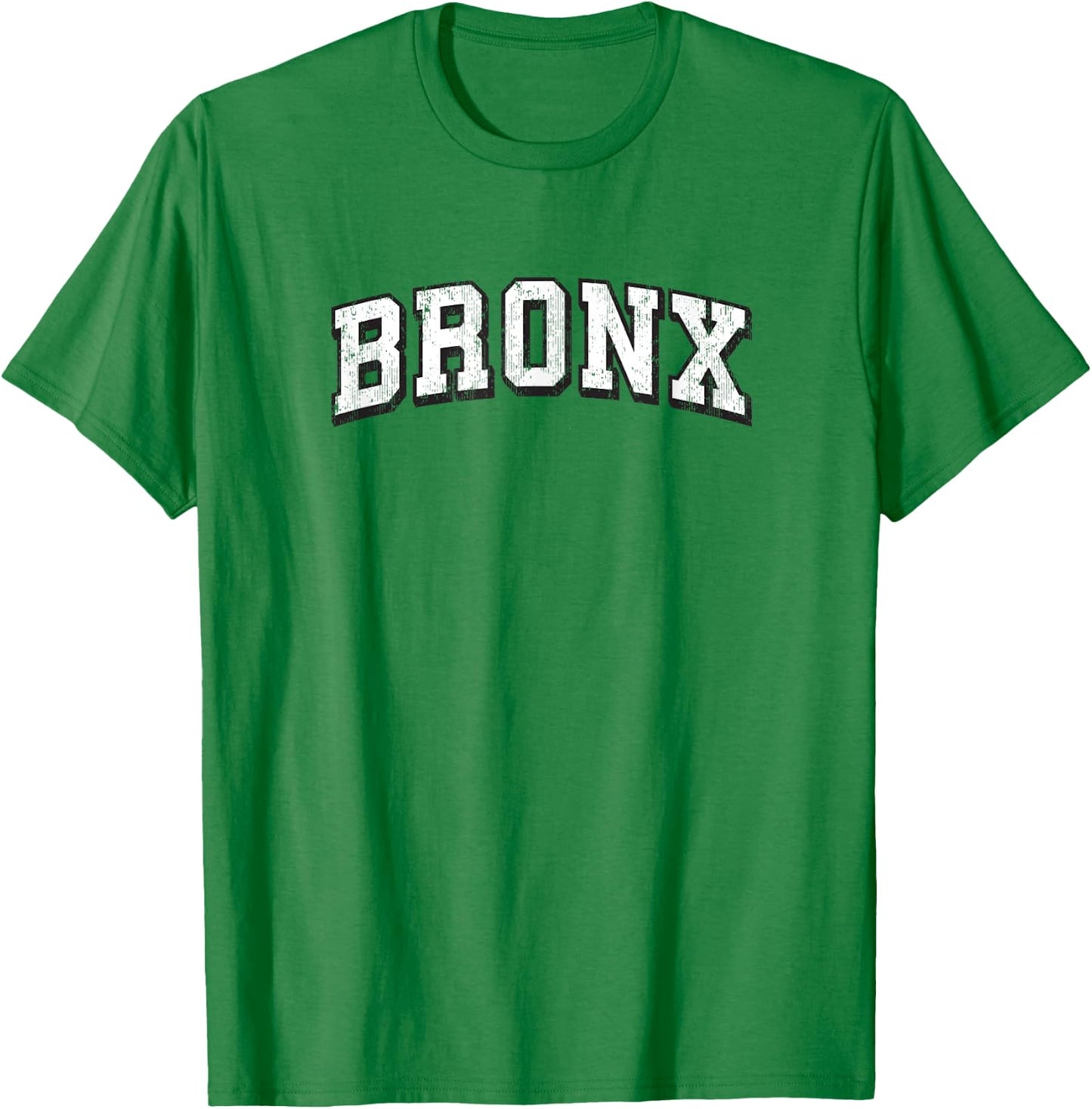 Bronx New York Vintage Athletic Sports B&W Print T-Shirt - T-Shirt | Irish Green