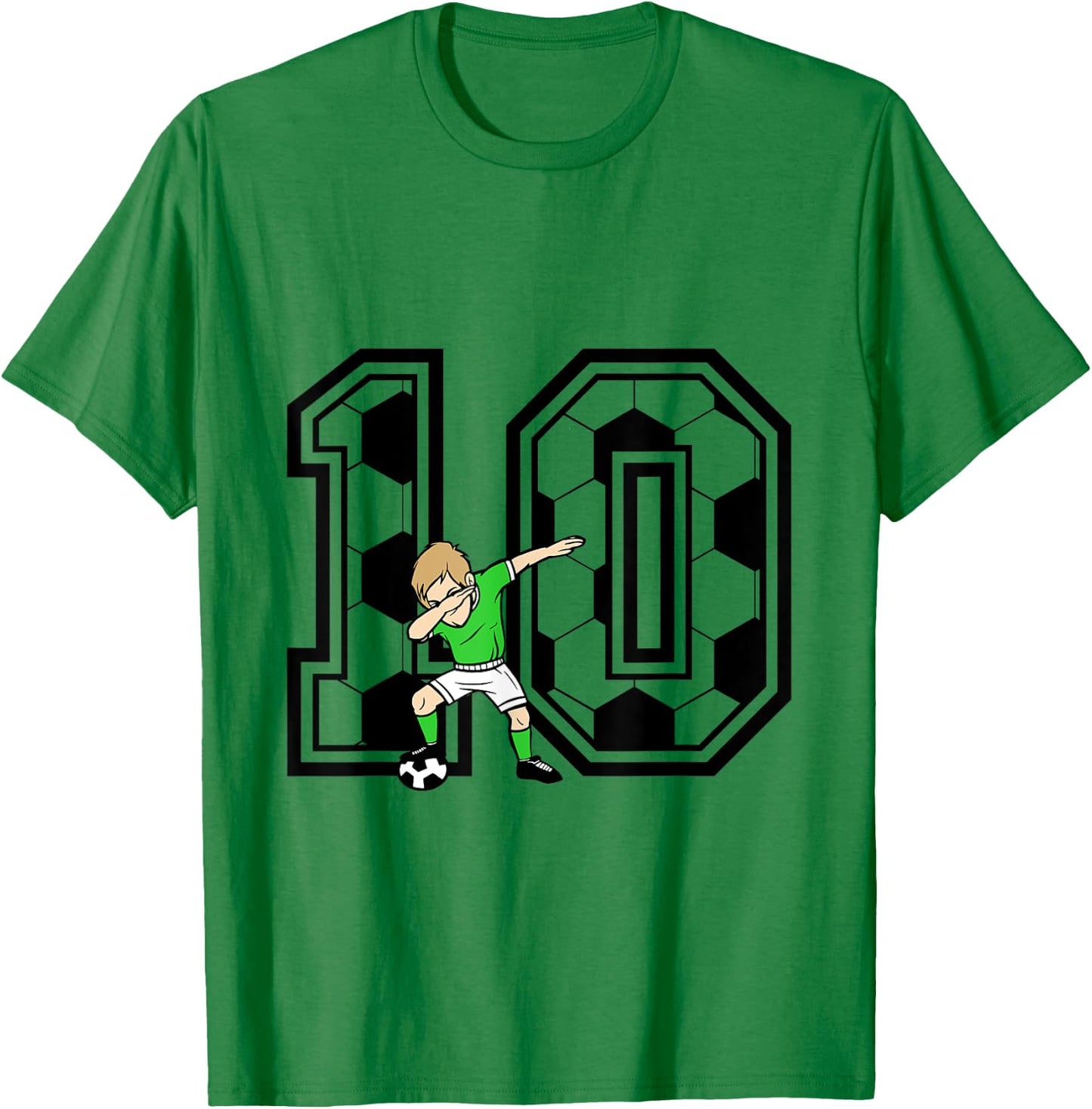 10th Birthday Boy Soccer Player 10 Years Old Boy T-Shirt - T-Shirt | Irish Green