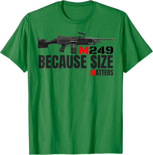 M249 Machine Gun Love 2nd Amendment Adult Pro Gun T-Shirt - T-Shirt | Irish Green
