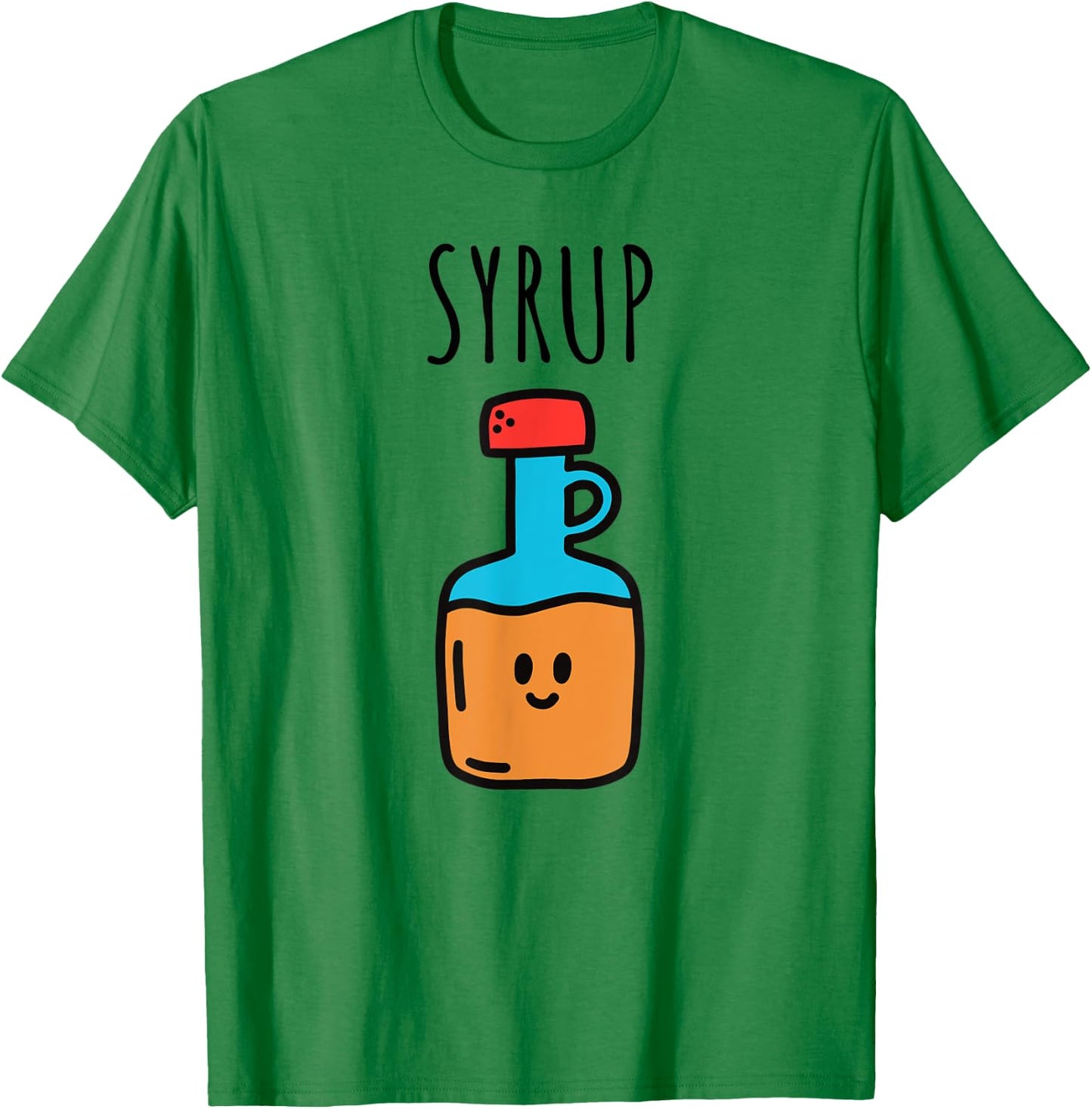Pancakes Syrup Matching couple costume BFF Halloween funny T-Shirt - T-Shirt | Irish Green
