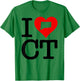 I Love Heart Connecticut Ct T-Shirt - T-Shirt | Irish Green