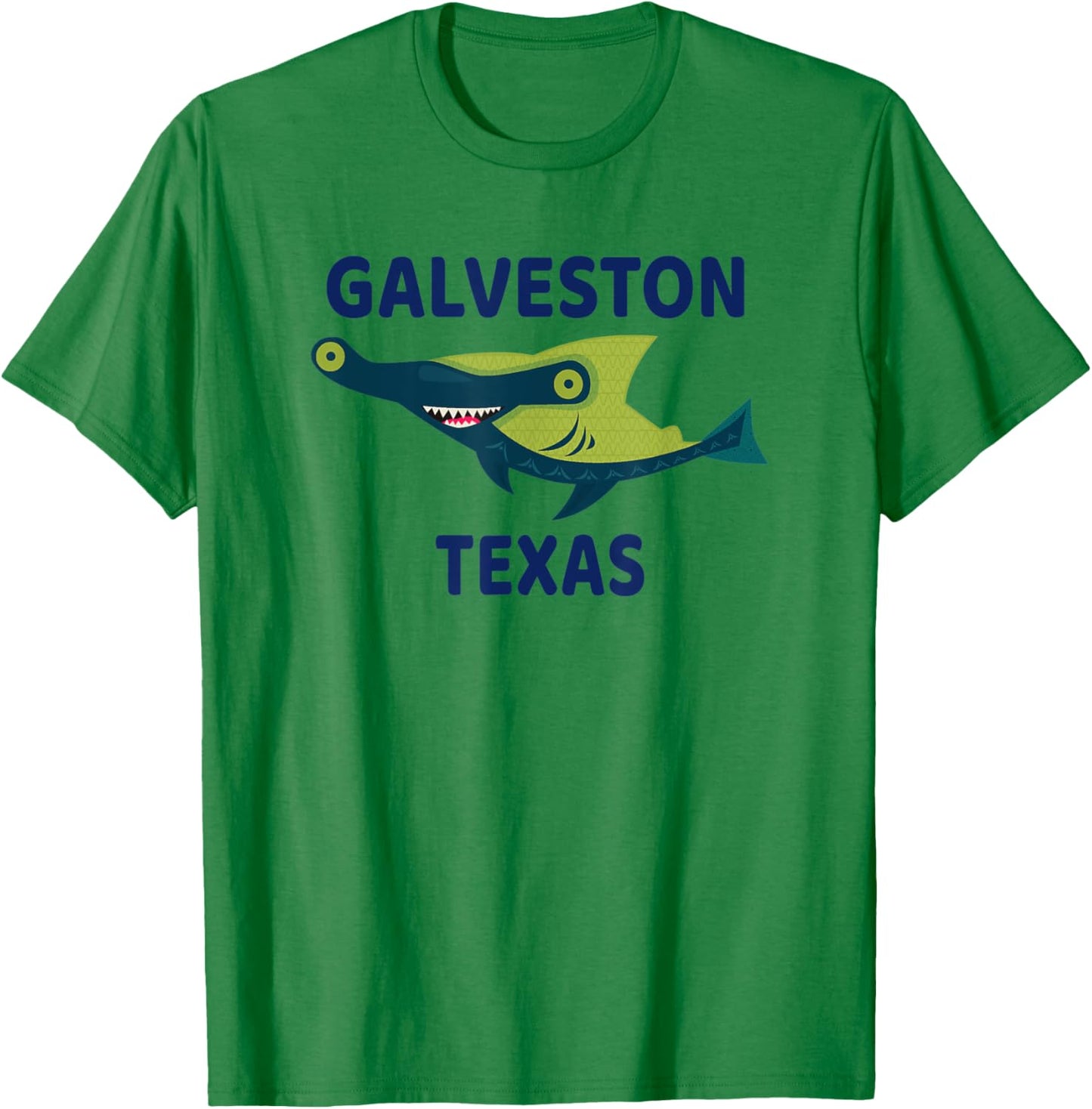 Galveston Texas Shark Themed T-Shirt - T-Shirt | Irish Green