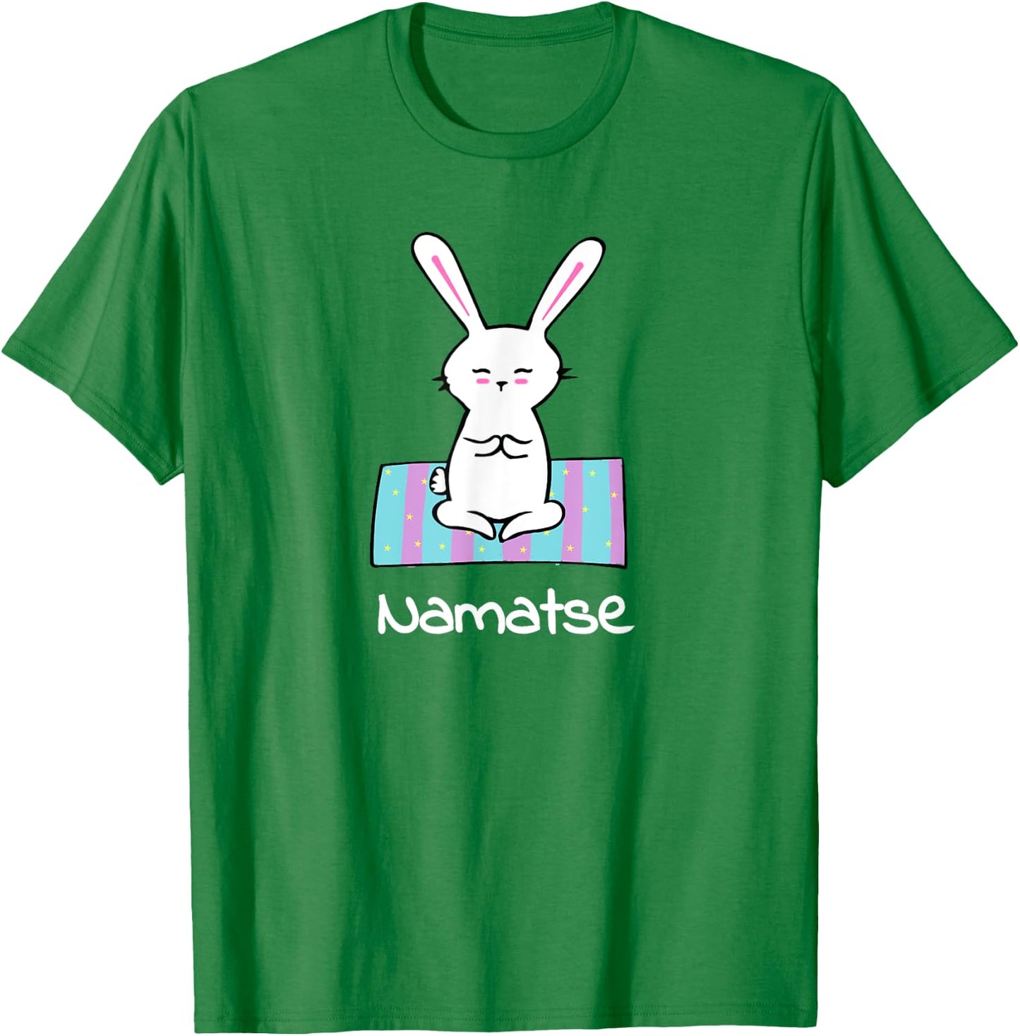 Namaste Yoga Bunny Funny For Yoga Lovers T-Shirt - T-Shirt | Irish Green