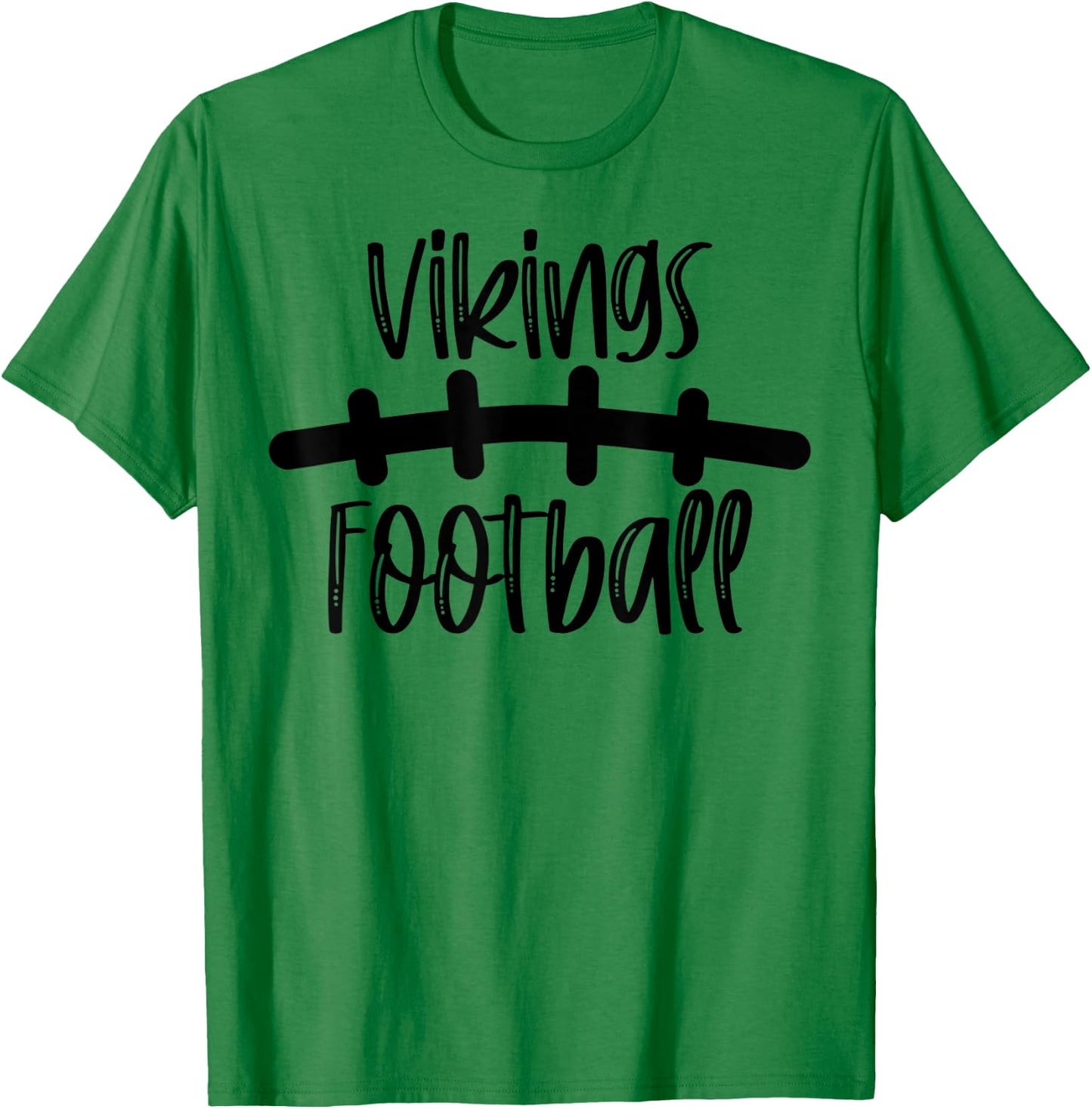 Vikings Football School Spirit Team Mascot Game Night T-Shirt - T-Shirt | Irish Green