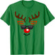 Rudolph Red Nose Reindeer Face Kids T-Shirt - T-Shirt | Irish Green