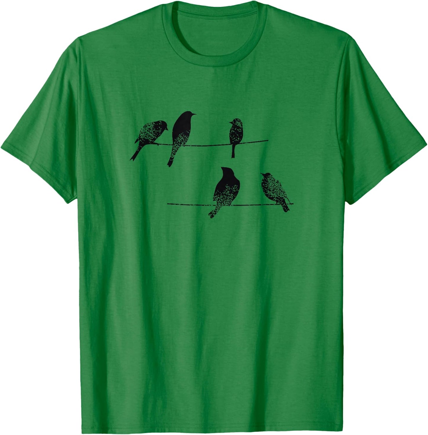Birds on a wire T-Shirt - T-Shirt | Irish Green