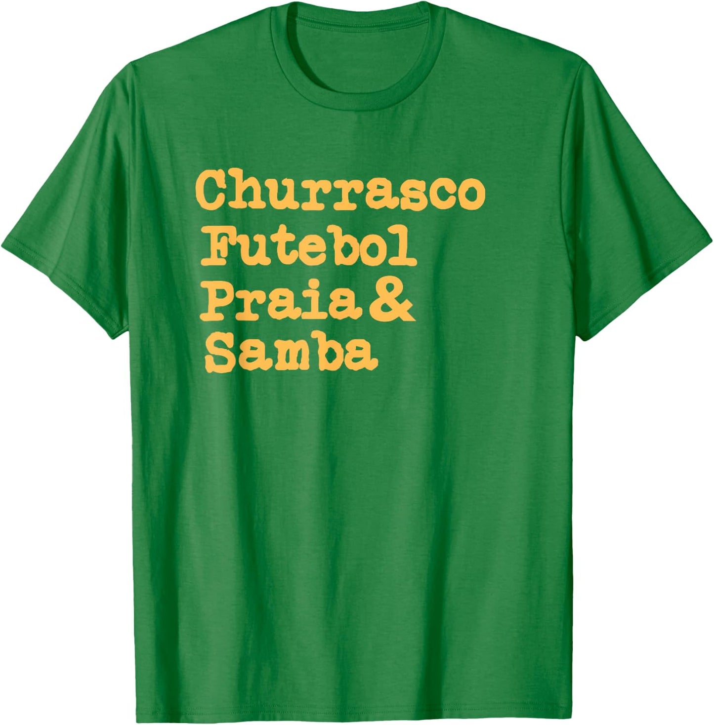 Brazilian BBQ Barbecue Brazil Brasil Churrasco Futebol Samba T-Shirt - T-Shirt | Irish Green