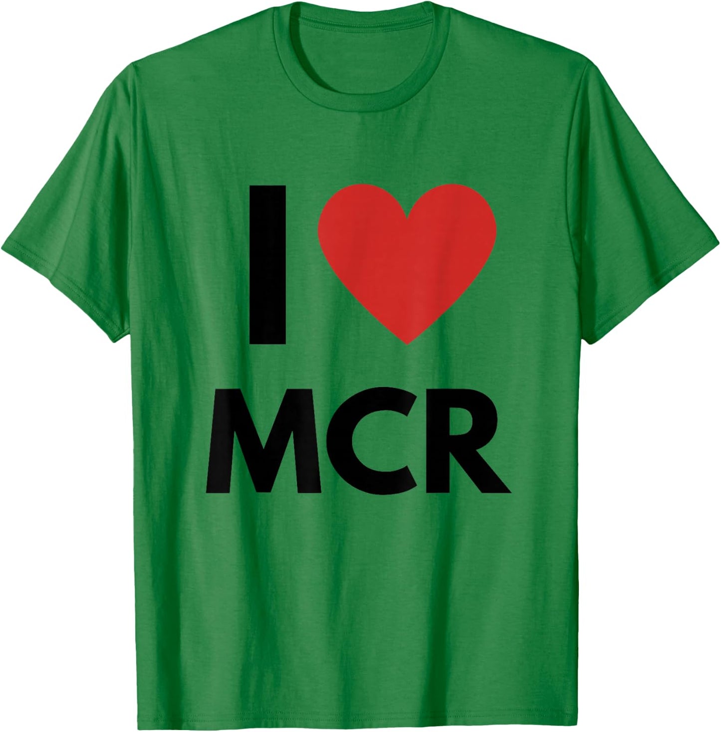 I Love MCR Heart Manchester Love Fan Apparel T-Shirt - T-Shirt | Irish Green