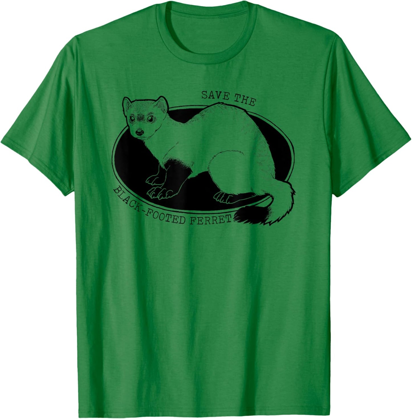 Save The American Ferret - Black-footed Ferret T-Shirt - T-Shirt | Irish Green