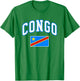 Congo Flag Congolese Retro Vintage Classic Graphic T-Shirt - T-Shirt | Irish Green
