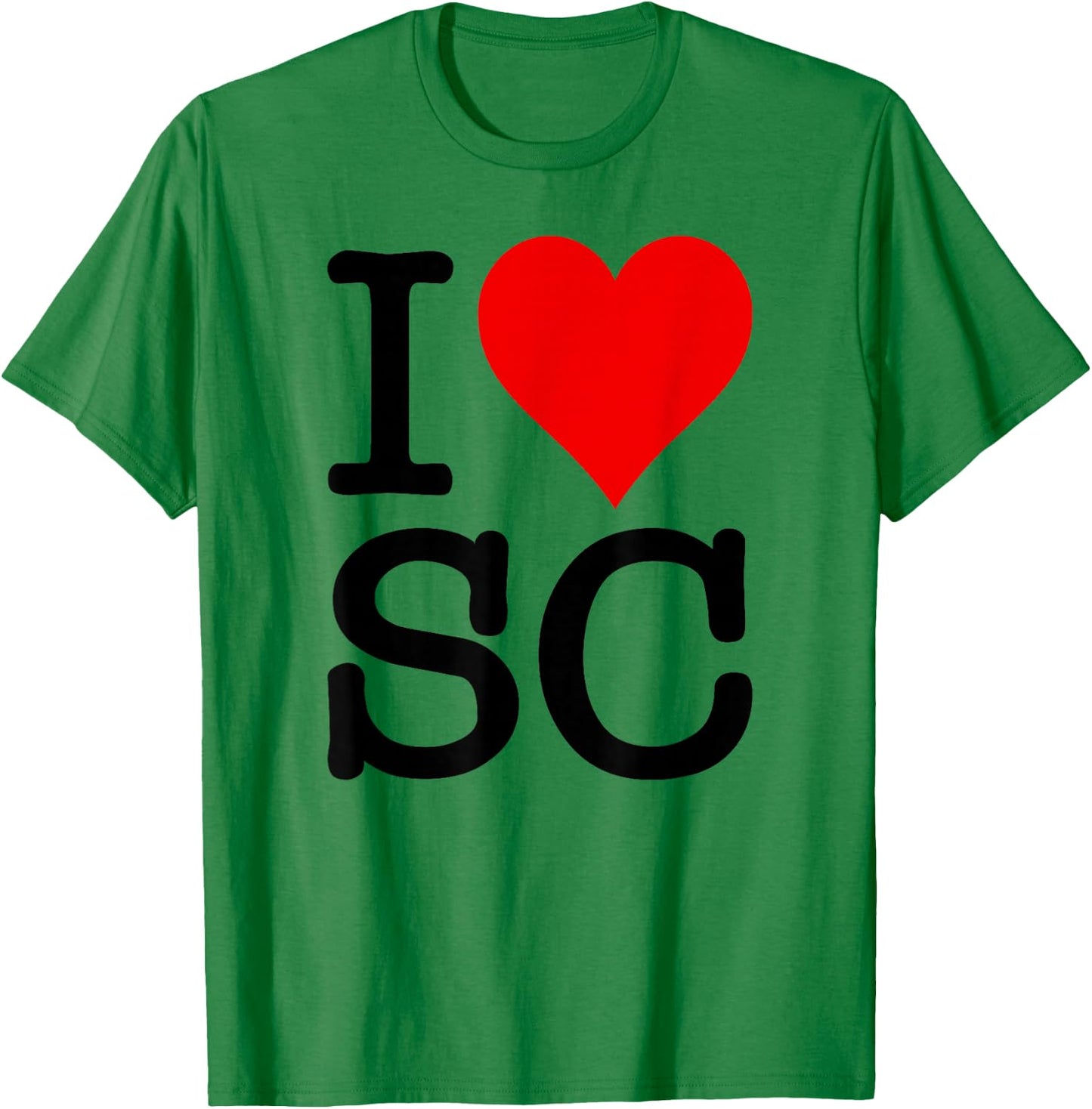 I Love Heart South Carolina Sc T-Shirt - T-Shirt | Irish Green
