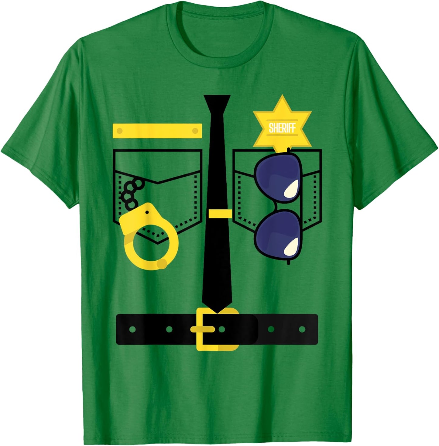 Police Uniform Costume Halloween Kids T-Shirt - T-Shirt | Irish Green