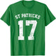 St Patricks Day March 17 Retro Distressed College Varsity T-Shirt - T-Shirt | Irish Green