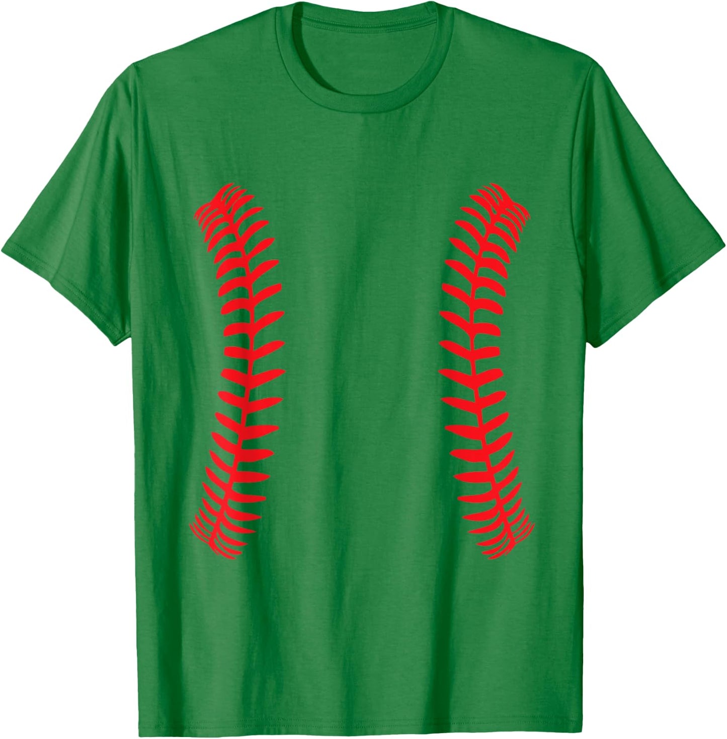 Baseball Stitches Ball Double Stitches Softball T-Shirt - T-Shirt | Irish Green
