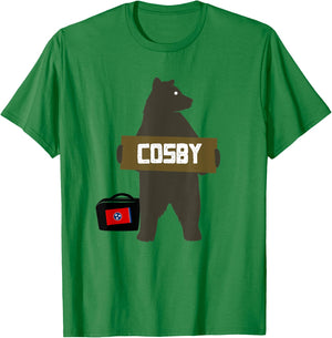 Cosby, Tennessee Smoky Mountains Hitchhiking Bear T-Shirt - T-Shirt | Irish Green
