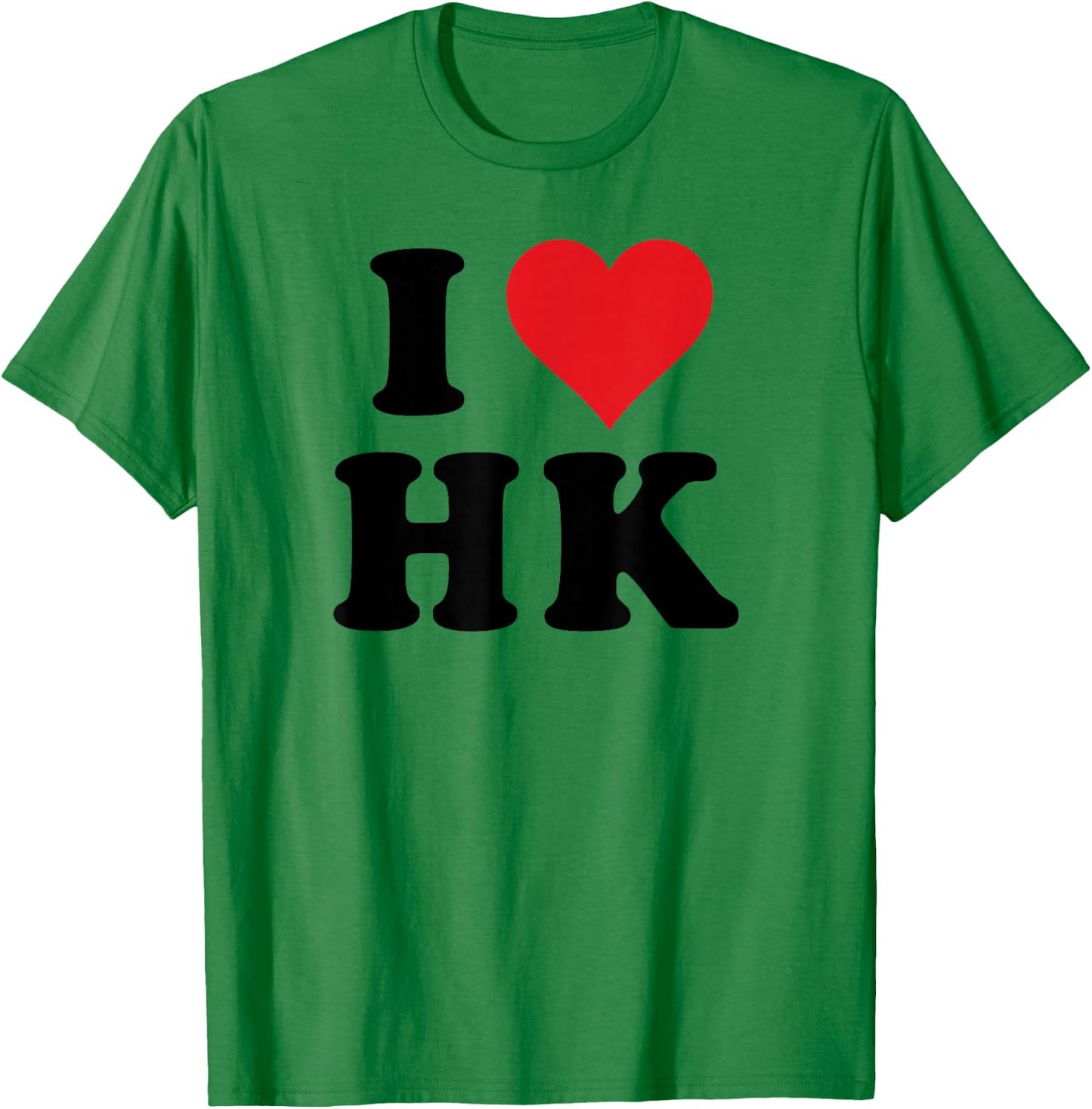 I Heart HK Initials I Love H.K. First and Last Name H K T-Shirt - T-Shirt | Irish Green
