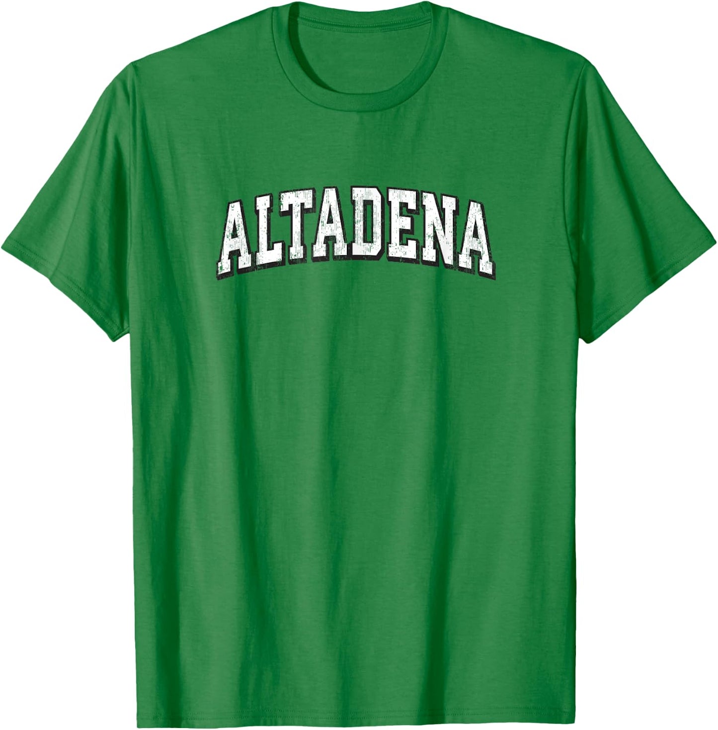 Altadena California Vintage Athletic Sports B&W Print T-Shirt - T-Shirt | Irish Green