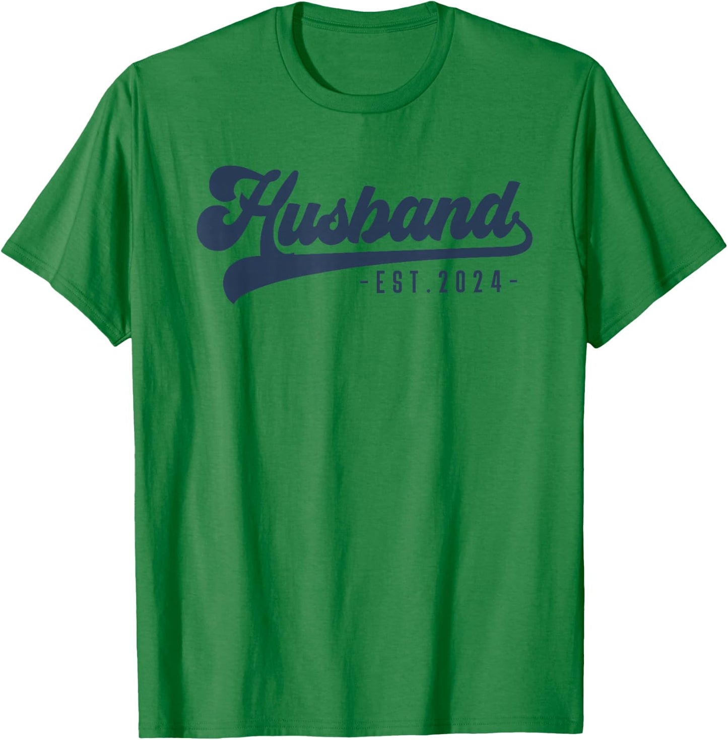 Husband Est 2024 Just Married Honeymoon Hubby Wedding Couple T-Shirt - T-Shirt | Irish Green