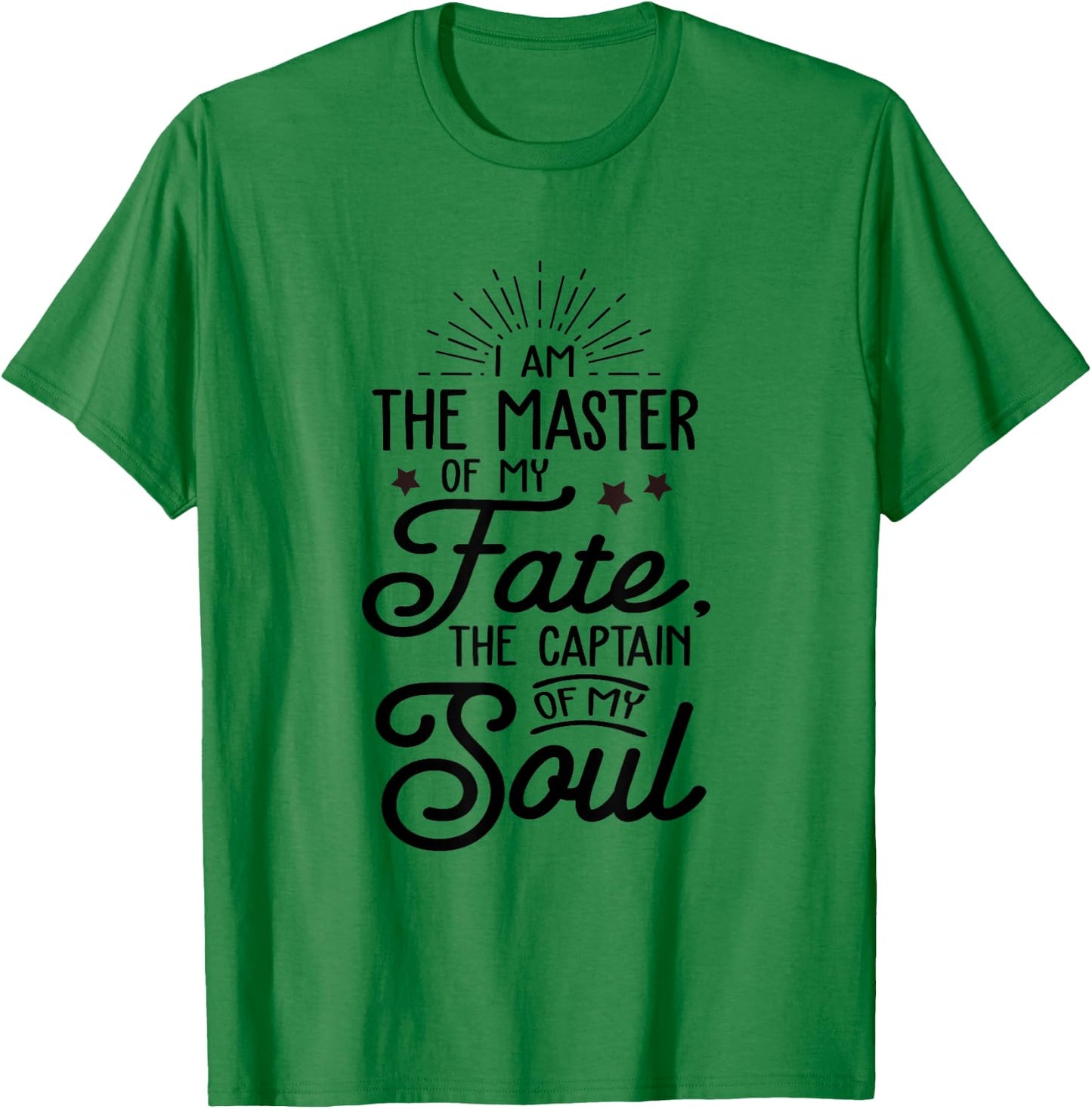 I'm The Master Of My Fate The Captain Of My Soul Christian T-Shirt - T-Shirt | Irish Green