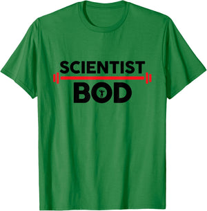 Scientist Bod, Funny Scientist Body Exercise Workout Gym T-Shirt - T-Shirt | Irish Green