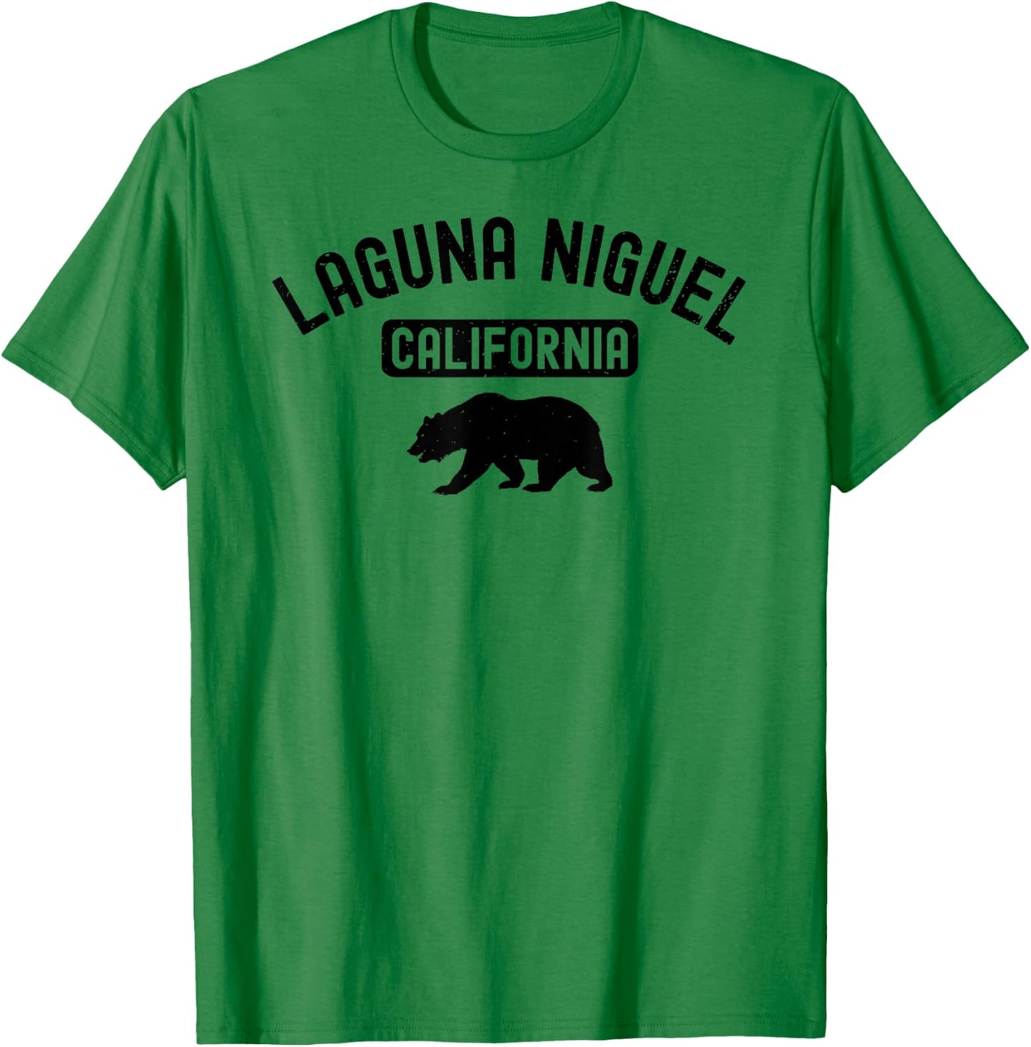 Laguna Niguel California USA Flag Vintage Bear Orange County T-Shirt - T-Shirt | Irish Green