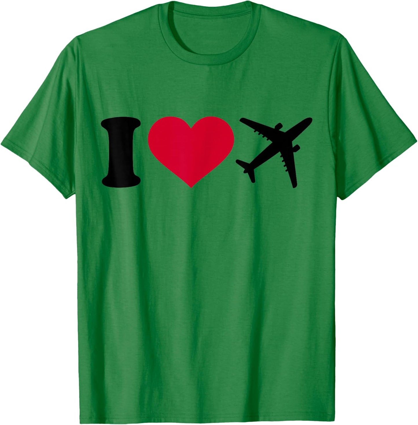 I love airplanes T-Shirt - T-Shirt | Irish Green
