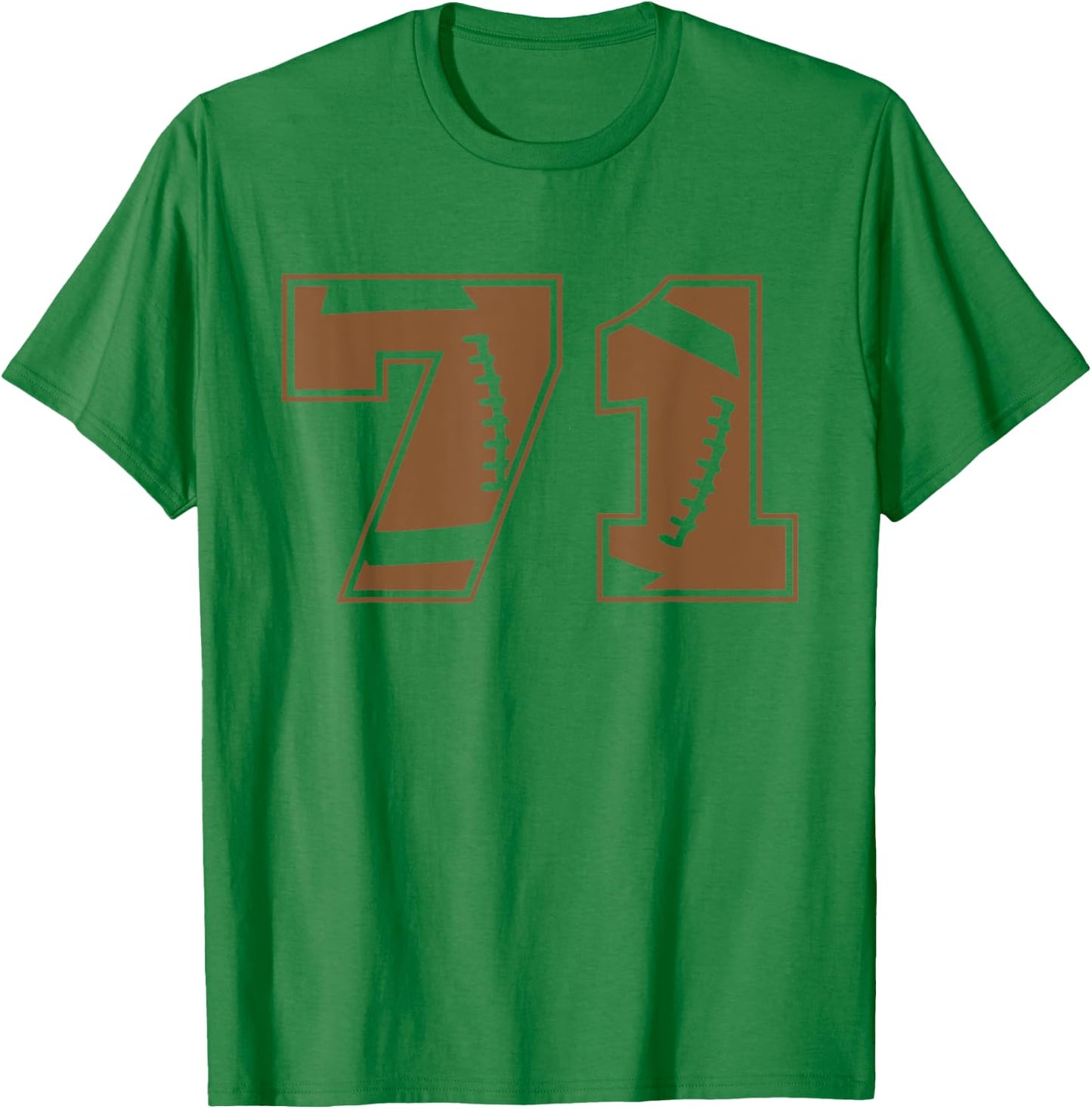 Football 71 Jersey Number T-Shirt - T-Shirt | Irish Green