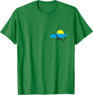 Gliding Glider Pilot Soar Soaring Thermals Sailplane T Shirt T-Shirt - T-Shirt | Irish Green