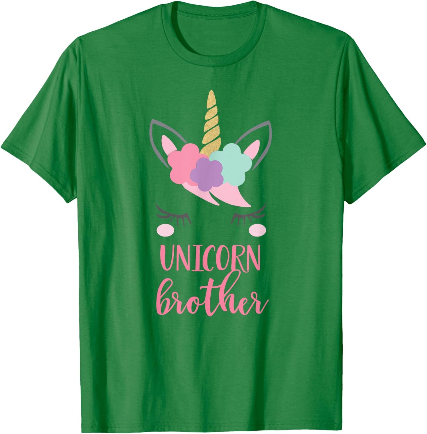 Unicorn Brother Shirt, Brother of the Birthday Girl Gift T-Shirt - T-Shirt | Irish Green