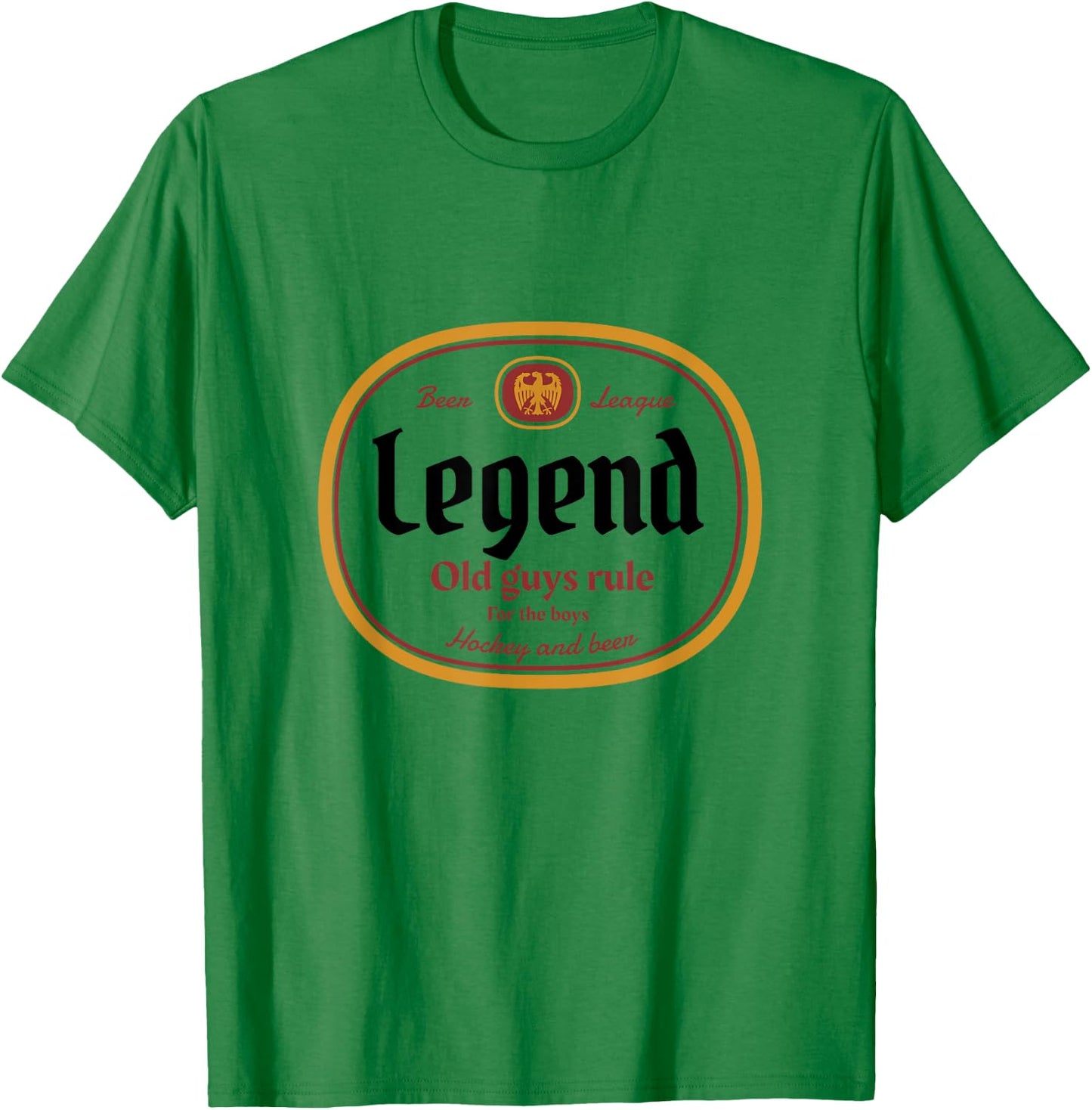 Beer League Legend Hockey Beer Label T-Shirt - T-Shirt | Irish Green