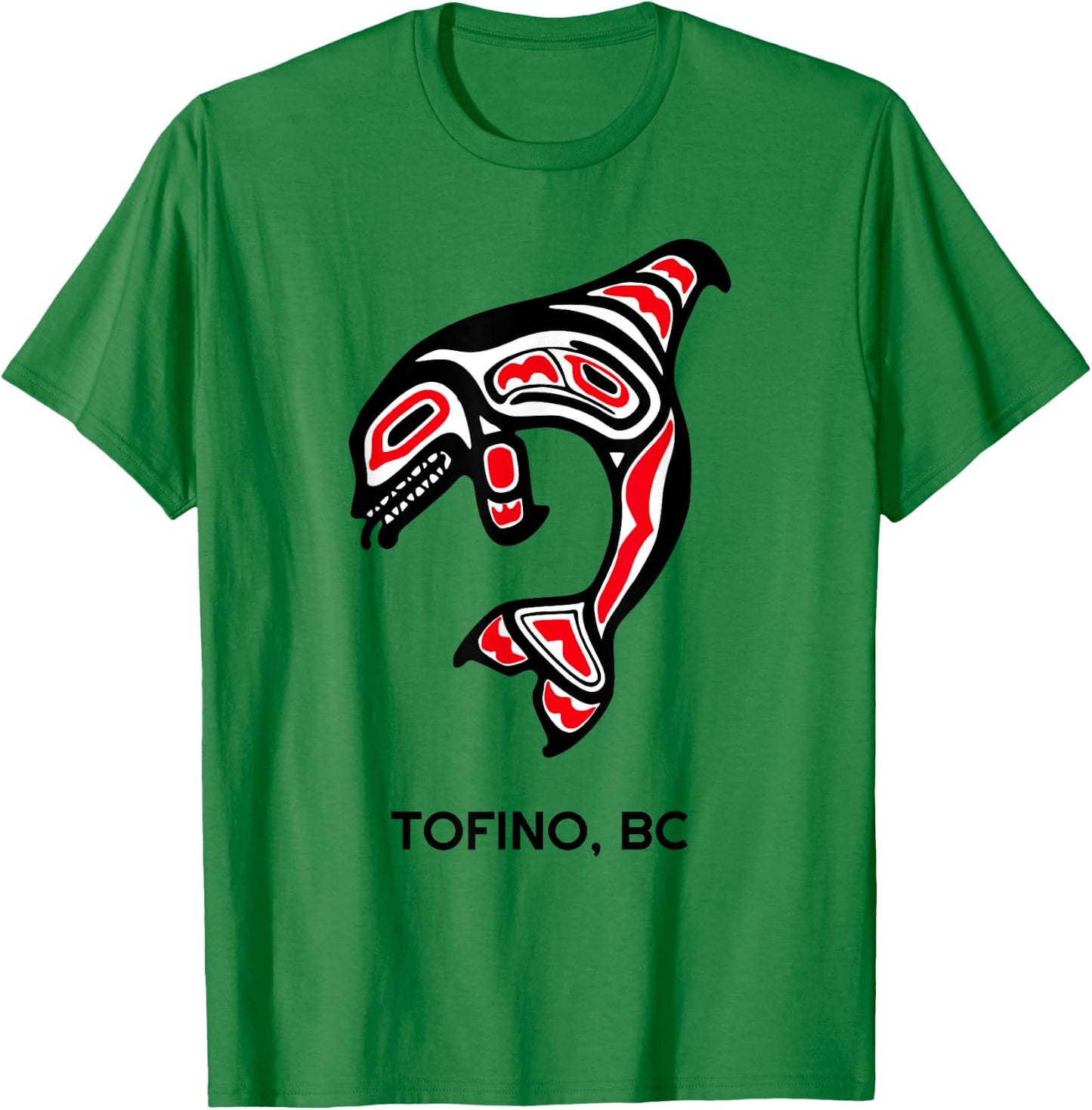 Tofino BC Canada Native Fishermen Tribal Orca Killer Whales T-Shirt - T-Shirt | Irish Green