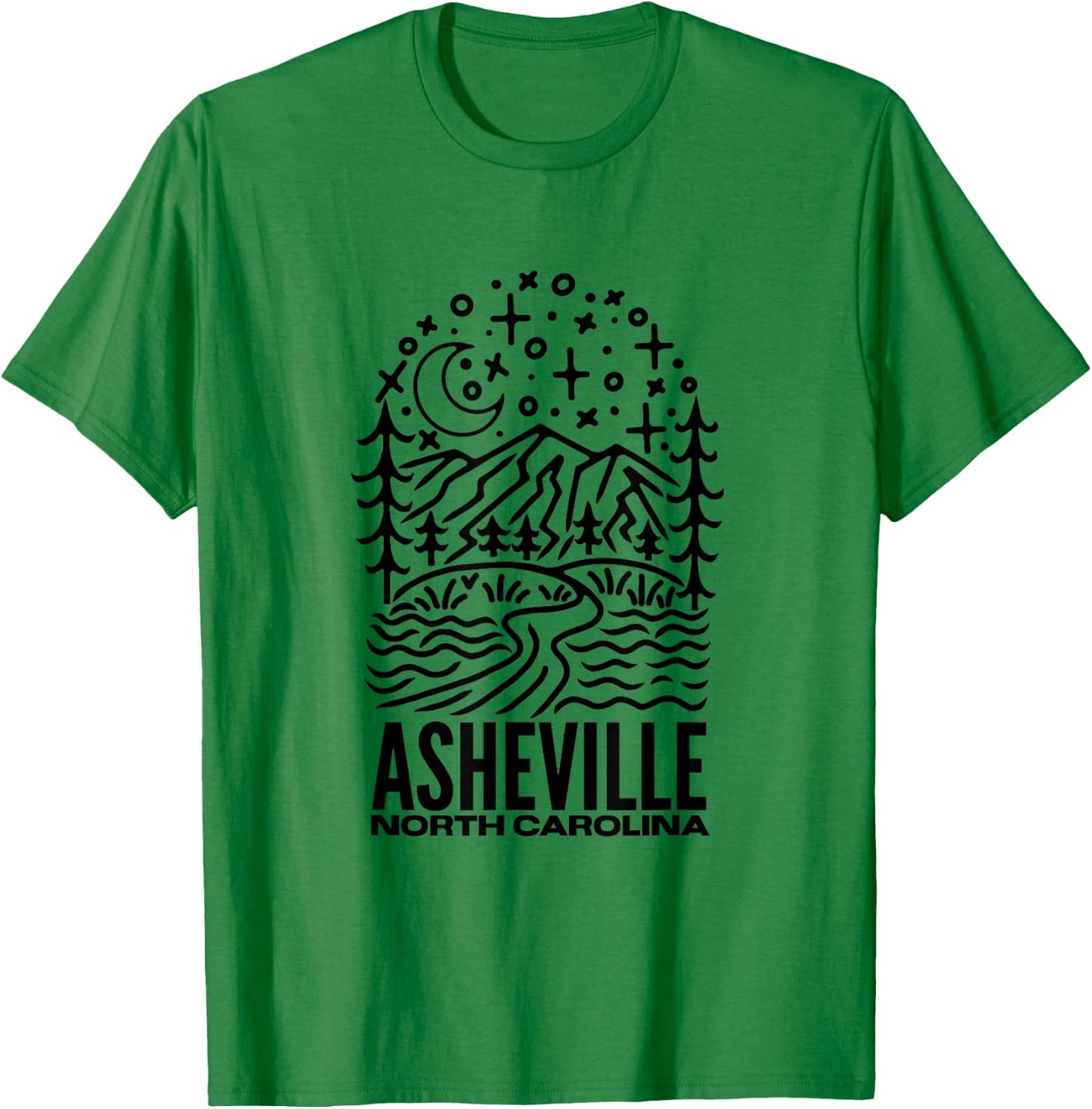 Asheville NC Nature T-Shirt - T-Shirt | Irish Green