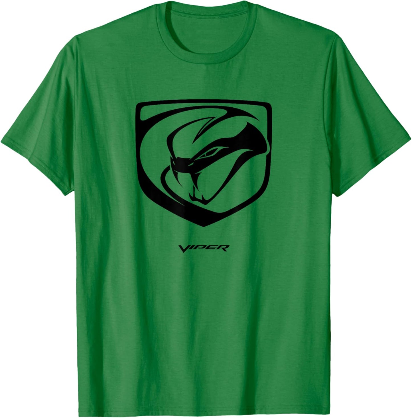 Dodge Men's Grey Viper Logo , Small, Short Sleeve, Classic Fit T-Shirt - T-Shirt | Irish Green