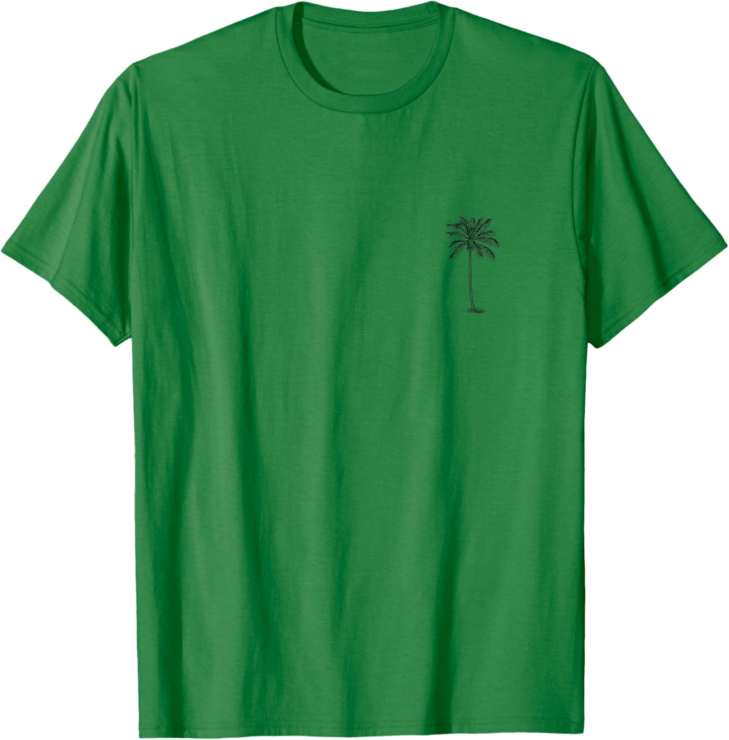 Vintage Hawaiian Palm Tree Beach Tropical Island Pocket Logo T-Shirt - T-Shirt | Irish Green