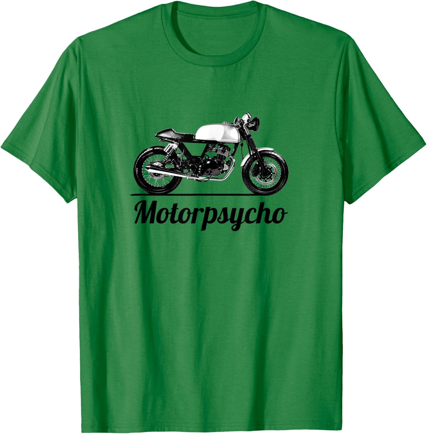 Motorpsycho Motorcycle Cafe Racer Biker Vintage Car Gift T-Shirt - T-Shirt | Irish Green