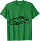 Sleeping Alligator Cartoon Graphic Cute Funny T-Shirt - T-Shirt | Irish Green