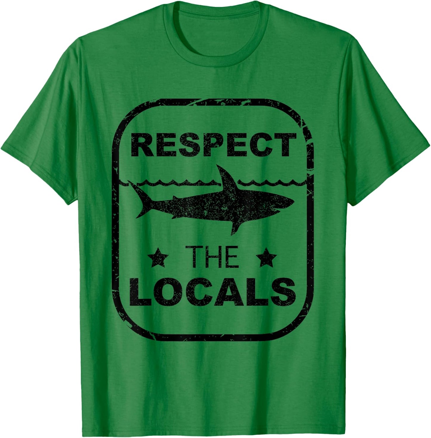 FANNY Respect The Locals design for shark LOVERS. T-Shirt - T-Shirt | Irish Green