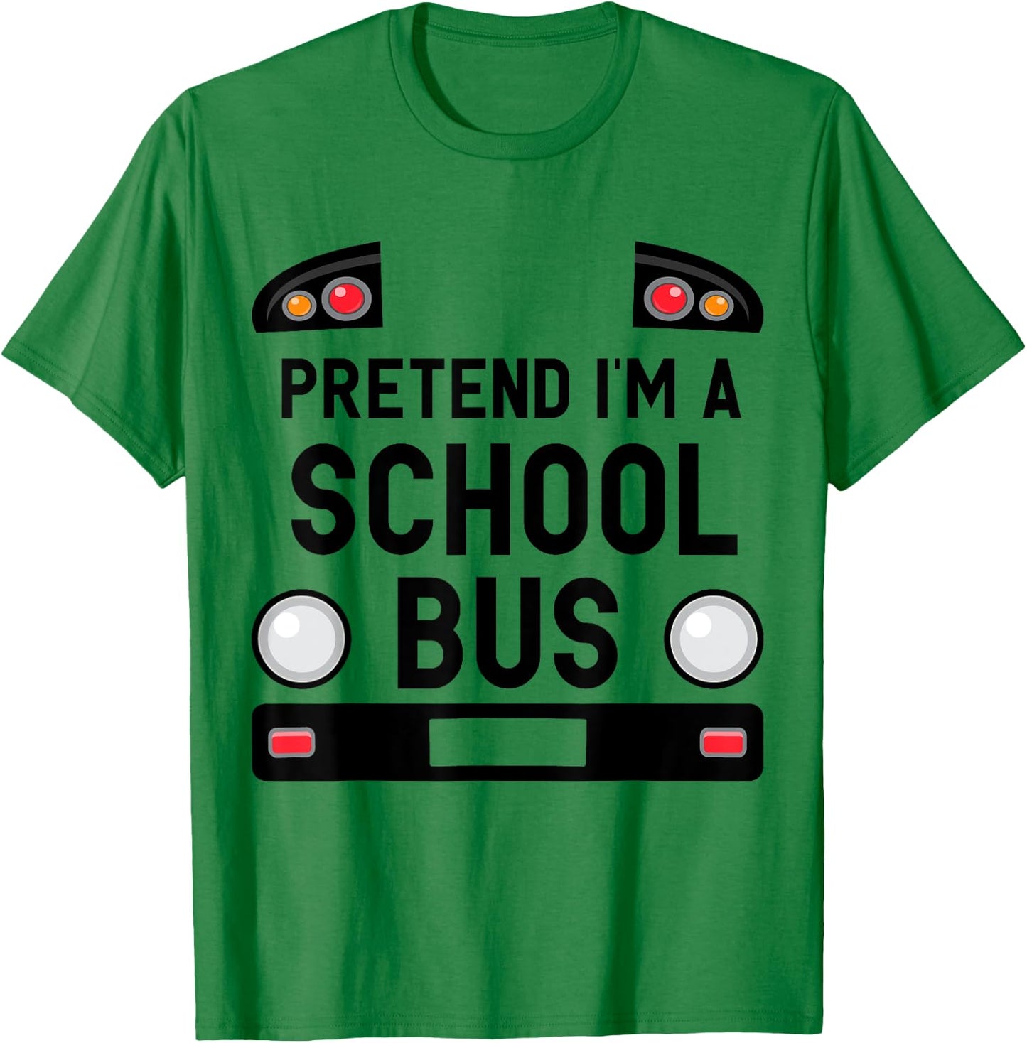 Pretend I'm a School Bus Funny Lazy Halloween Costume T-Shirt - T-Shirt | Irish Green