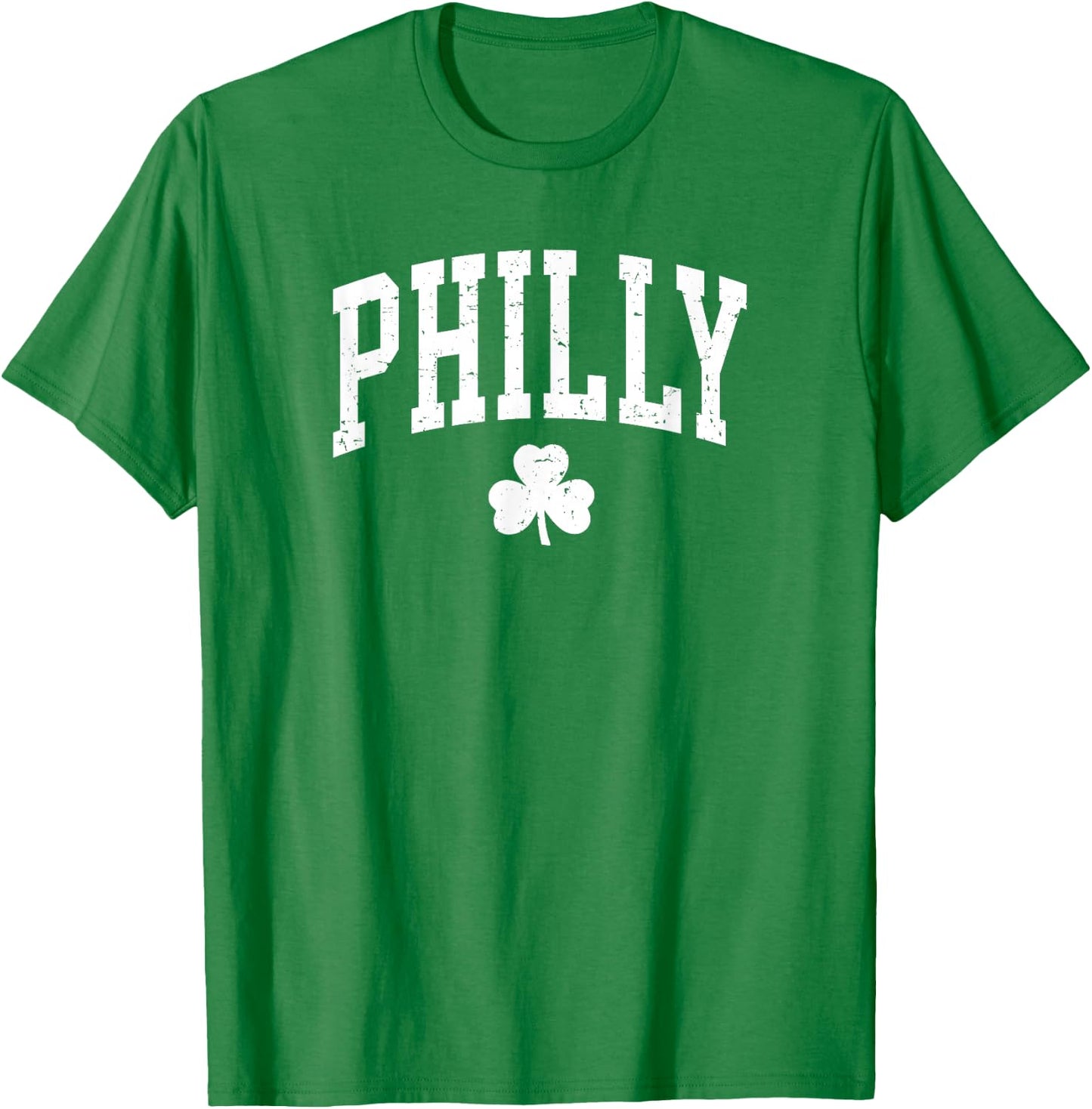 Retro Philly Philadelphia St Patricks Day Clover Boys Girls T-Shirt - T-Shirt | Irish Green