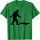Bigfoot Walking A Crocodile Funny Alligator Animal Lovers T-Shirt - T-Shirt | Irish Green