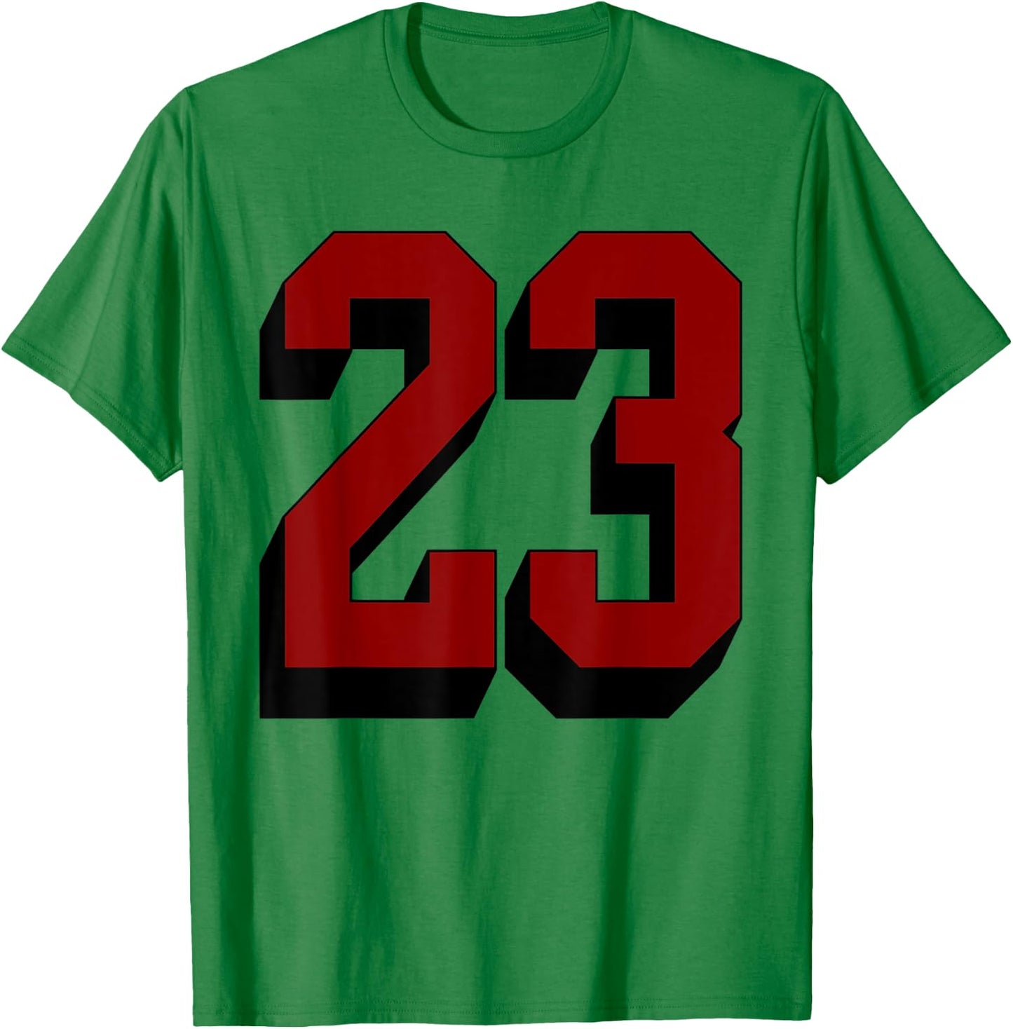 #23 Number 23 Varsity Fan Sports Team White Jersey T-Shirt - T-Shirt | Irish Green