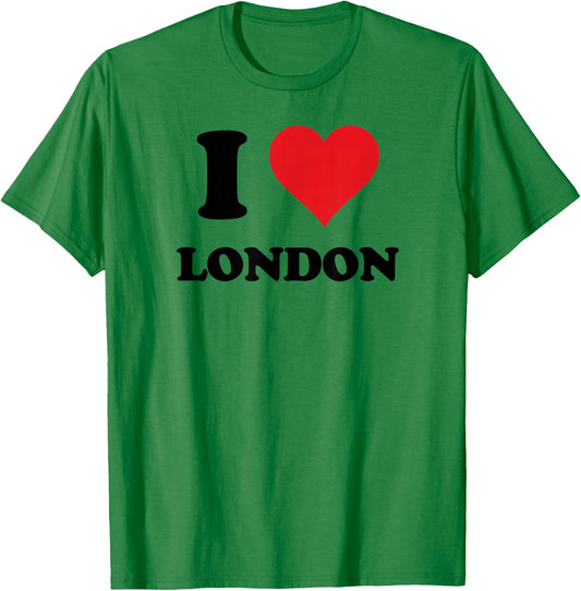 I Heart London First Name I Love Personalized Stuff T-Shirt - T-Shirt | Irish Green