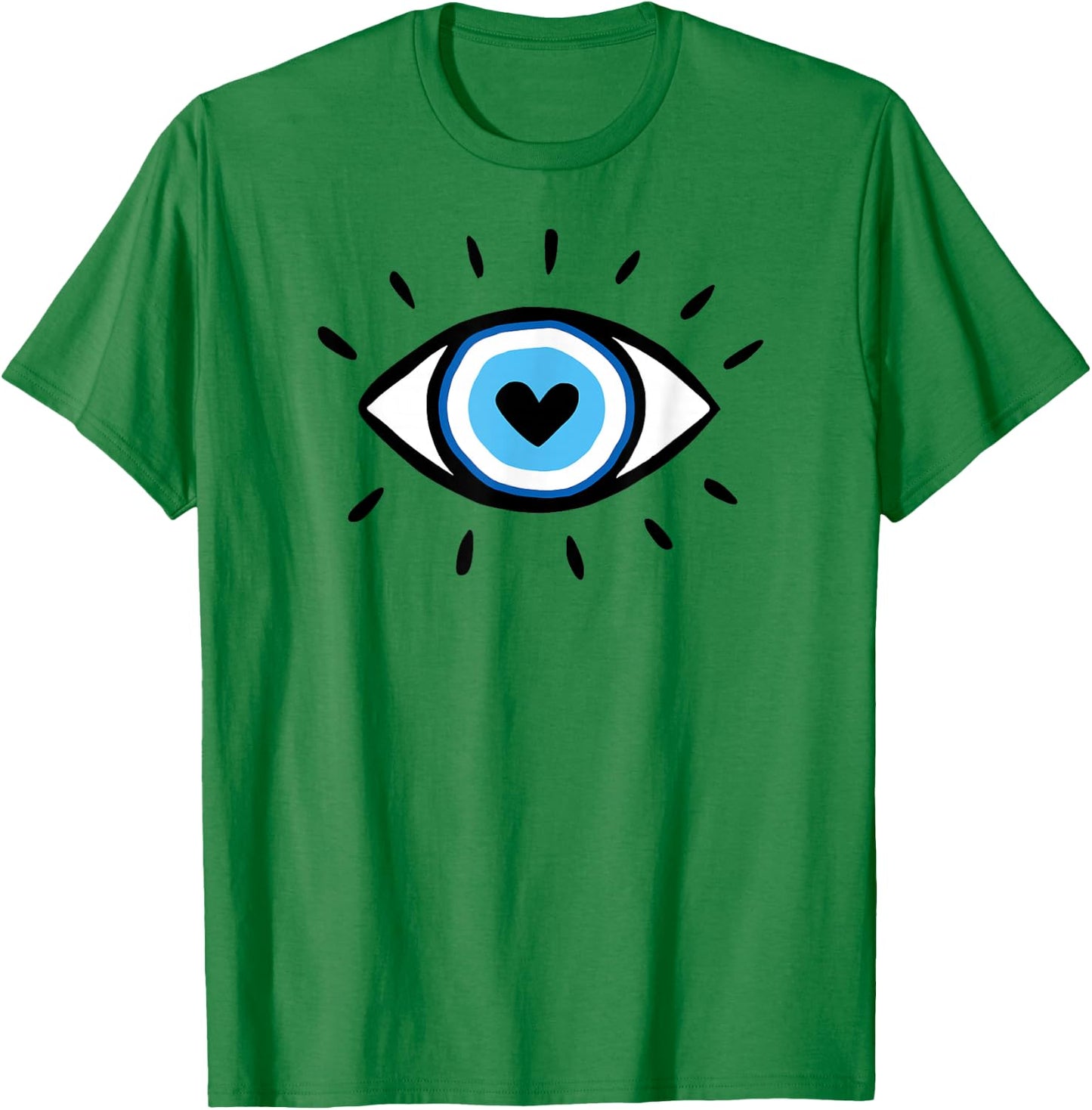 Evil Eye Spiritual Aesthetic Esoteric Mystical Themed T-Shirt - T-Shirt | Irish Green